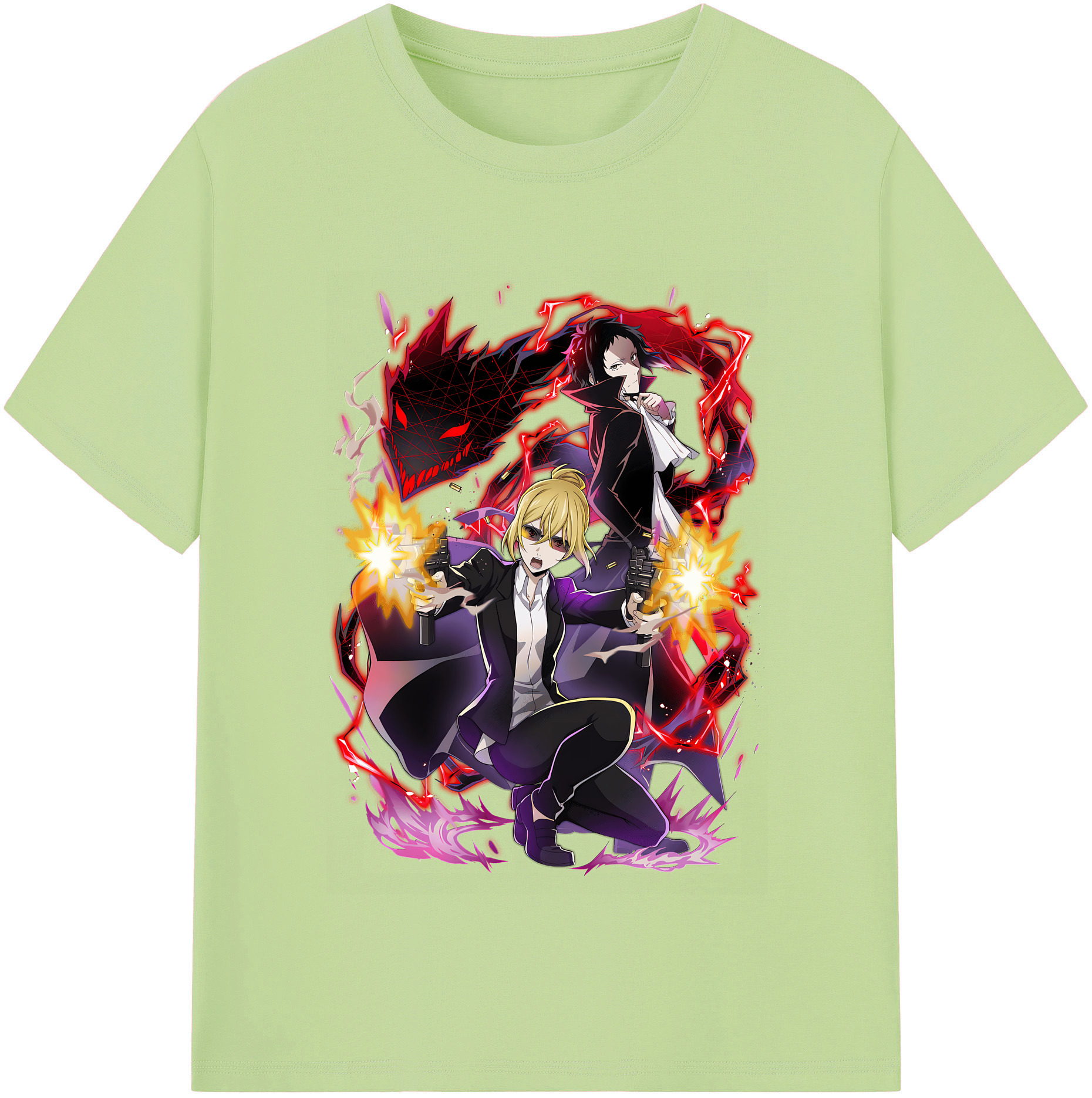 （画像用） 文豪ストレイドッグス Bungo Stray Dogs 綿100％半袖Tシャツ（フロントプリント）